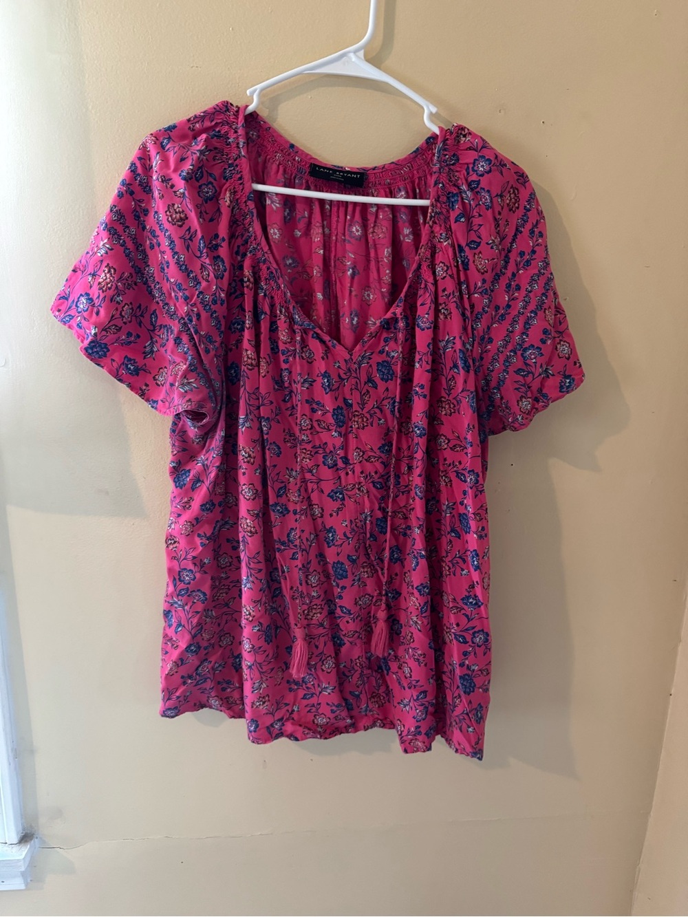 🎄5 for $20 Lane Bryant Pink Floral Peasant Blouse Size 3X